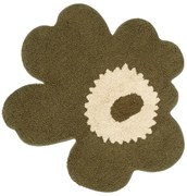 Kúpeľňová predložka Unikko 73x74, zelená umber-krémová