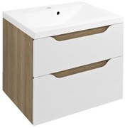 Sapho Sapho, WAVE umývadlová skrinka 60x65x47,8cm, biela/dub cuneo, WA060-3025