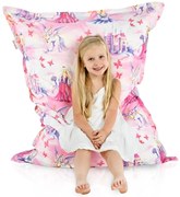 Detský vankúš Princess – ružový s princeznami | pohodlie a rozprávkový dizajn Veľkosť: XL