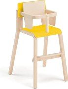 Vysoká detská stolička DANTE, výška 500 mm, breza/žltá