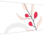 Obraz - Ružová florálna abstrakcia N⁰3 (120x50 cm)