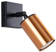 Sollux SL.1374 - Nástenné bodové svietidlo WINX 1xGU10/10W/230V čierna/meď