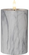 Sivo-biela betónová LED sviečka Star Trading Flamme Marble, výška 15 cm