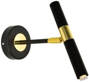 Nástenné svietidlo Monza, 1x zlaté/čierne kovové tienidlo, b