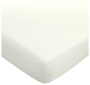 Krémovobiela napínacia plachta z egyptskej bavlny 90x190 cm – Bianca