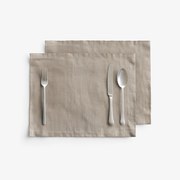 Goldea prestieranie na stôl z ľanovej zmesi - kávové - sada 2ks 30 x 40 cm