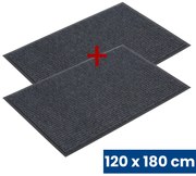 Odolná vstupná kobercová rohož s PVC 1+1 ZADARMO, 120 x 180 cm, sivá