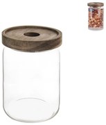 Orion Dóza na potraviny, sklenená, s akáciovým vekom BOROSIL, 0,97L