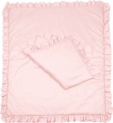 Sada do postieľok s volánom sýto ružová 80x100cm