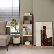 Knižnica Houseland Lofty 3 dub zafírový/biela