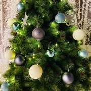 DECOLED Plastová guľa, 10 cm, sivá, 6x matná