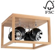 Spot-Light 5224474 - LED Stropné svietidlo ROY 4xGU10/5W/230V matný dub