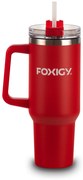 Foxigy Termohrnček do auta so slamkou 1200 ml Cherry