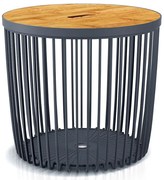 Stolík s vekom Clubo, 2v1, univerzálny kôš, bambusové veko, 50 lit., antracit ()