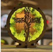 Li-Go 23622/DUB2 - LED stlmiteľná stolná dekorácia LED/12W/230V 20x22 cm dub