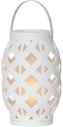 Biely lampáš Star Trading Flame Lantern, výška 23 cm