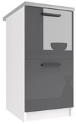 Kuchynská skrinka Belini spodná 40 cm šedý lesk s pracovnou doskou  INF SD2-40/0/WT/S/0/B1