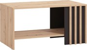 XXXLutz KONFERENČNÝ STOLÍK, čierna, dub artisan, kompozitné drevo, 90/49,5/45 cm Hom`in - Stolíky do obývačky - 000834014405