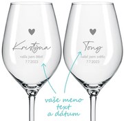 Svadobné poháre na víno Vyznanie 2 ks