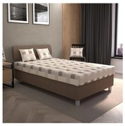 Čalúnená posteľ s úložným priestorom a matracom GEORGE 120x200 cm hnedá