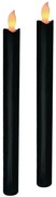 Sada 2 ks LED svíček IDALIA černá