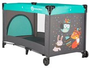 PETITE&MARS - Cestovná postieľka KOOT-FOX tyrkysová