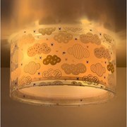 Dalber 41416S - Detské stropné svietidlo CLOUDS 2xE27/60W/230V ružová