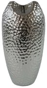 Keramická váza Silver dots strieborná, 29 cm