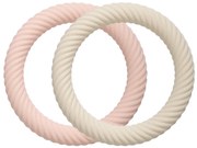 A Little Lovely Company - silikónové hryzadielka - jahody so smotanou, 2 ks