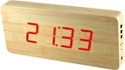 Digitálny LED budík/ hodiny MPM s dátumom a teplomerom 3672.51,