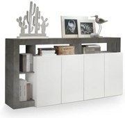 Komoda LENOR biela/antracit