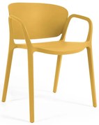 Žltá plastová záhradná stolička Ania – Kave Home