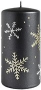 Vánoční svíčka FROST 17,5 cm černá