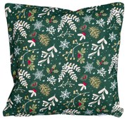 Forbyt Obliečka na vankúš Zelené Vianoce, 40 x 40 cm