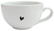 Bella Rose Porcelánový hrnček Čierne srdce 300 ml