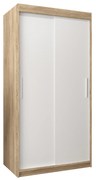 Šatníková skriňa 100 cm Toki (Dub sonoma + Biela matná). Vlastná spoľahlivá doprava až k Vám domov. 1064800
