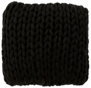 Pletený čierny vankúš Tricot black - 40 * 40 cm
