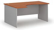 Ergonomický kancelársky písací stôl PRIMO GRAY, 160x120 cm, ľavý, sivá/čerešňa