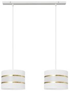 Luster na lanku HELEN 2xE27/15W/230V biela/zlatá