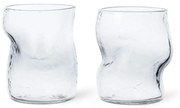 Ferm Living Pohár na vodu Dimple 270 ml – sada 2 ks