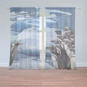 Sablio Záclony Tučniaky: 2ks 150x250cm