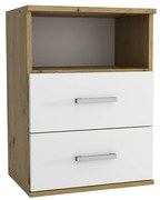 Nočný stolík Goda III 2S artisan/biely