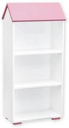 Regál Bb02  3p Biely+Ružová