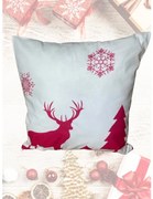 INTERMEDIC SK Vianočná obliečka na vankúš Jeleň - červený 40x40 cm