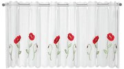 Biela záclona 155x45 cm Poppies – Sehlbach