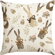 Ľanový povlak na vankúš ZAJELLE 45x45 cm, krémový