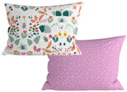 Súprava 2 ks dekoračných obliečok na vankúš LUNETTA 40x60 cm, ružová