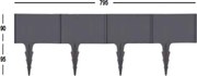 ARTPLAST BR01AN Umelý obrubník – plotík BORDURE 795 × 185 mm – antracit