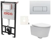 Cenovo zvýhodnený závesný WC set Alca do ľahkých stien / predstenová montáž + WC SAT Brevis SIKOASW9