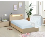 Bellatex Plátené prestieradlo s gumou svetlomodrá, 90 x 200 cm